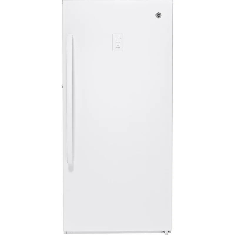 GE - 14.1 cu. Ft Upright Freezer in White - FUF14SMRWW White