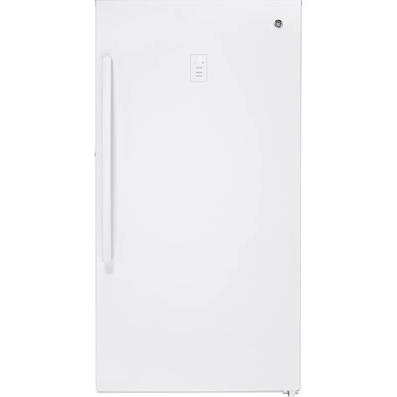GE - 17.3 cu. Ft Upright Freezer in White - FUF17DLRWW White