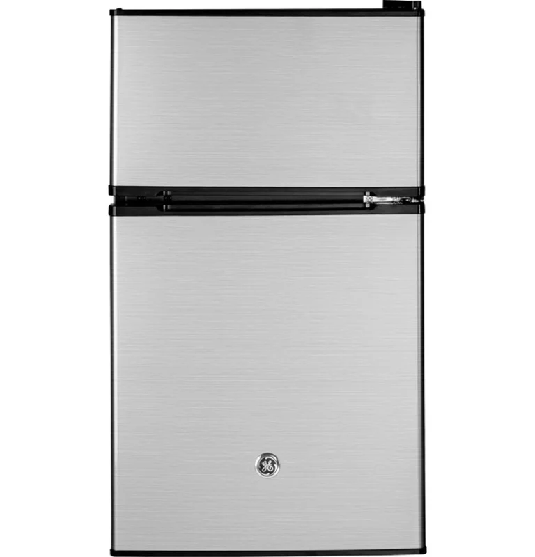 GE - 18.75 Inch 3.1 cu. ft Mini Fridge Refrigerator in Stainless - GDE03GLKLB Stainless