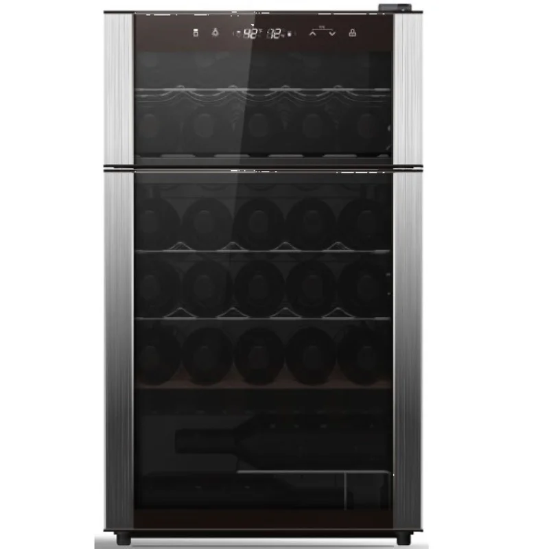 GE - 18.9 Inch 29 Bottles Wine Fridge Refrigerator in Black Stainless - PXR03FLMFSC Black Stainless