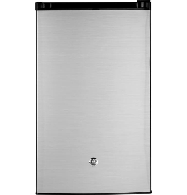 GE - 19.75 Inch 4.4 cu. ft Mini Fridge Refrigerator in Stainless - GME04GLKLB Stainless