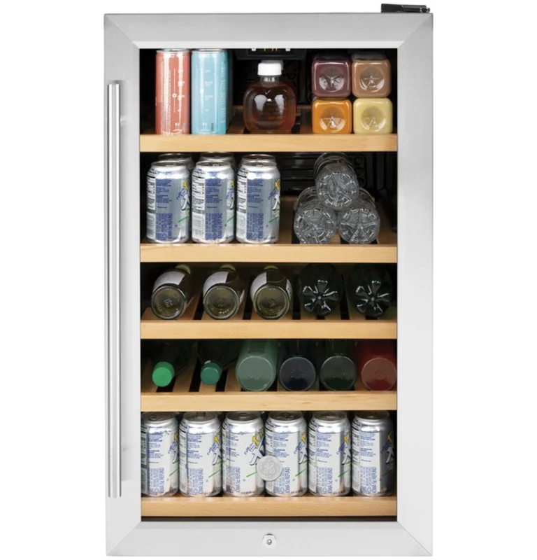 GE - 19 Inch 4.1 cu. ft Wine Fridge Refrigerator in Stainless - GVS04BQNSS Stainless