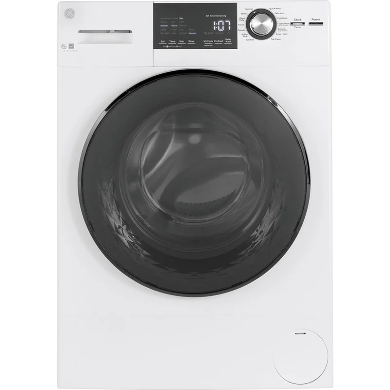 GE - 2.8 cu. Ft Front Load Washer in White - GFW148SSMWW White
