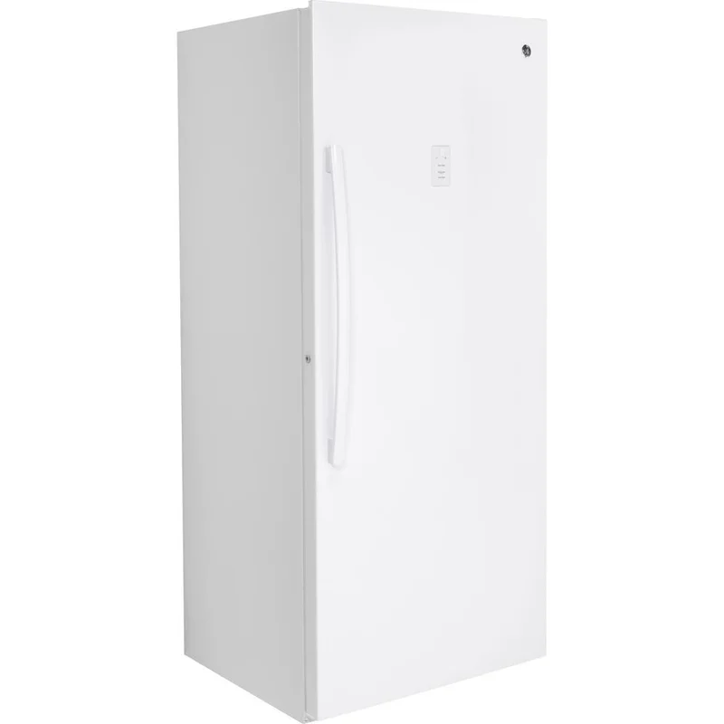 GE - 21.3 cu. Ft Upright Freezer in White - FUF21DLRWW White