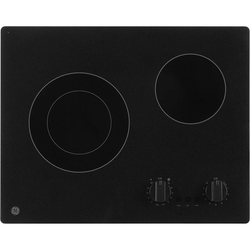 GE - 21.5 inch wide Electric Cooktop in Black - JP3021DPBB BLACK