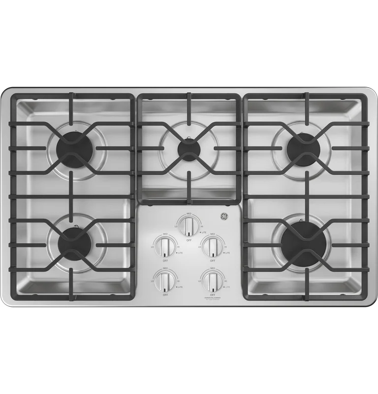 GE - 21 Inch Gas Cooktop in Stainless - JGP3036SLSS Stainless