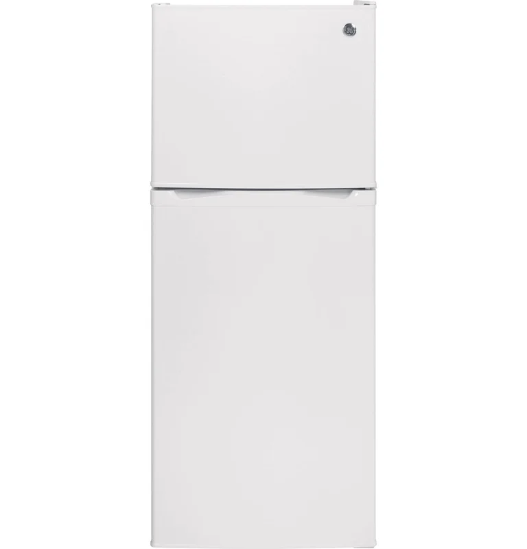 GE - 24 Inch 11.6 cu. ft Top Mount Refrigerator in White - GPE12FGKWW White