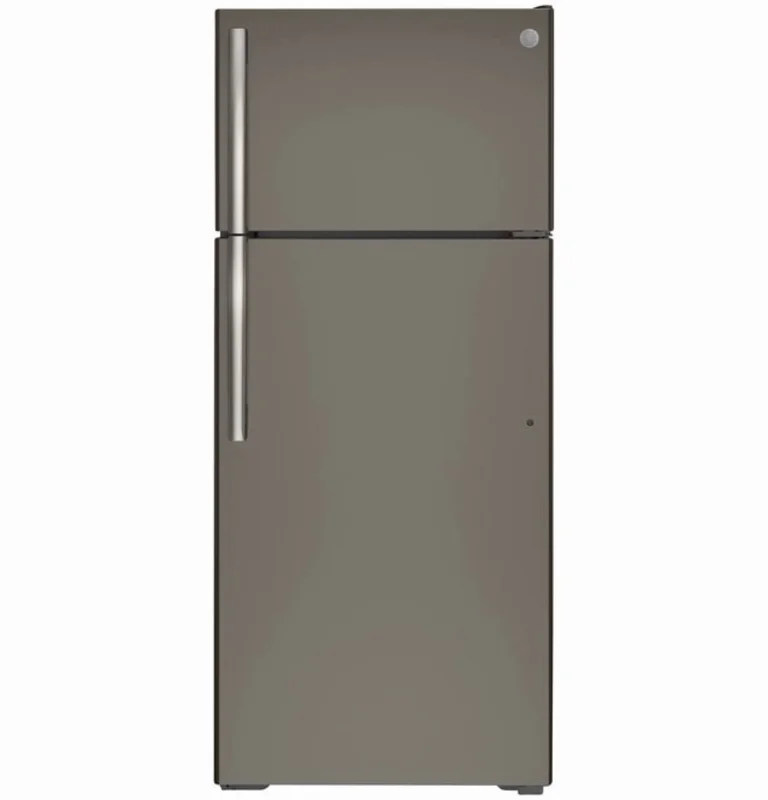 GE - 28 Inch 17.5 cu. ft Top Mount Refrigerator in Grey - GTE18GMNRES None