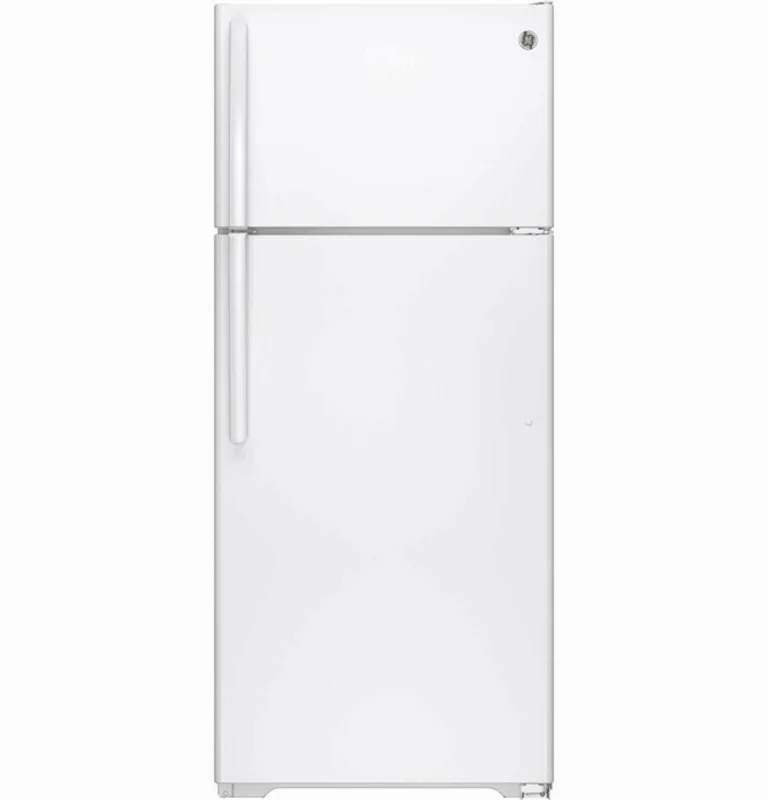 GE - 28 Inch 17.5 cu. ft Top Mount Refrigerator in White - GTE18CTHWW White