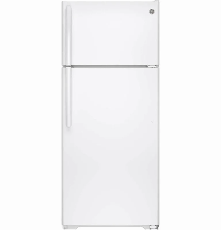 GE - 28 Inch 17.5 cu. ft Top Mount Refrigerator in White - GTE18GTHWW White