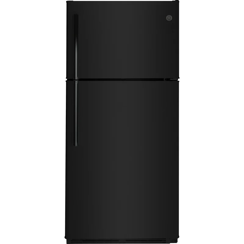 GE - 29.53 Inch 18 cu. ft Top Mount Refrigerator in Black - GTS18FTLKBB Black