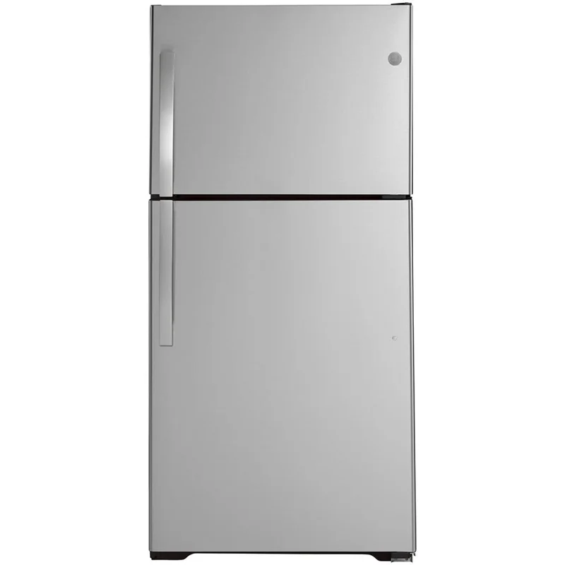 GE - 29.75 Inch 19.2 cu. ft Top Mount Refrigerator in Stainless - GTS19KSNRSS Stainless