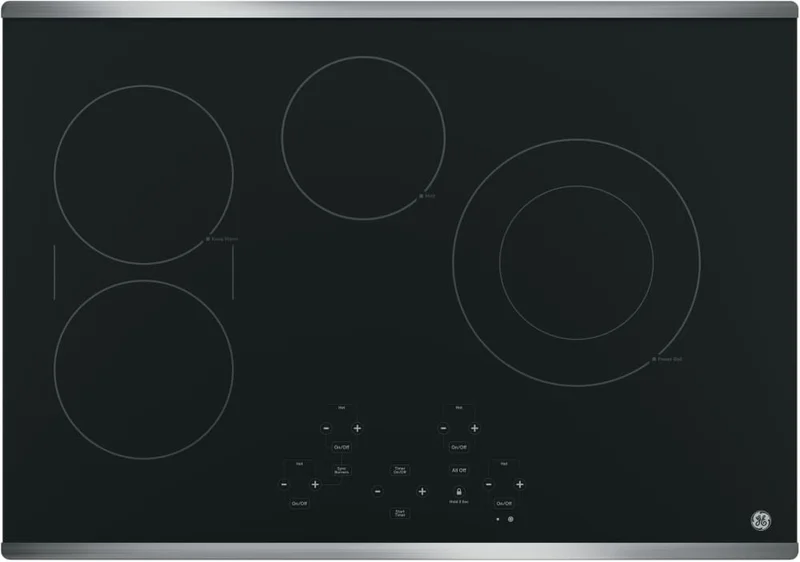 GE - 29.87 inch wide Electric Cooktop in Stainless - JP5030SJSS Stainless