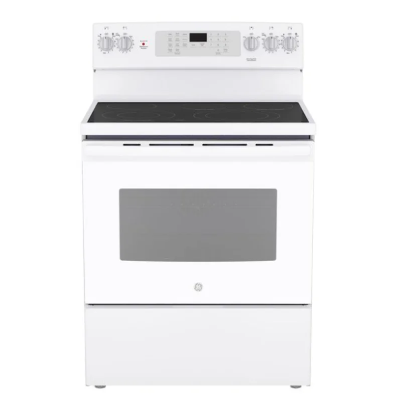 GE - 29.9 Inch 5 cu. ft Electric Range in White - JCB840DVWW White