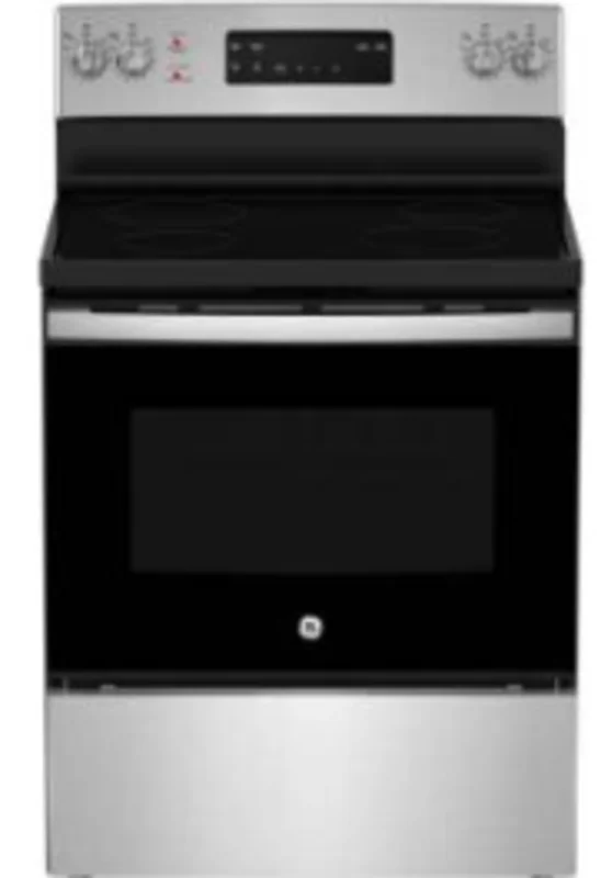 GE - 29.92 Inch 5 cu. ft Electric Range in Stainless - JCB635STSS Stainless