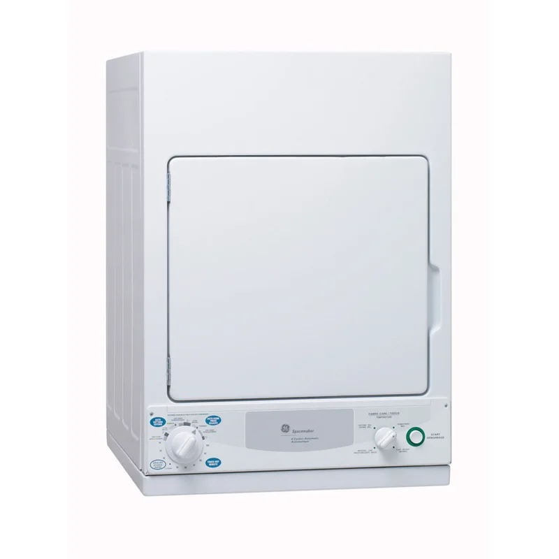 GE - 3.6 cu. Ft Electric Dryer in White - PCKS443EBWW White