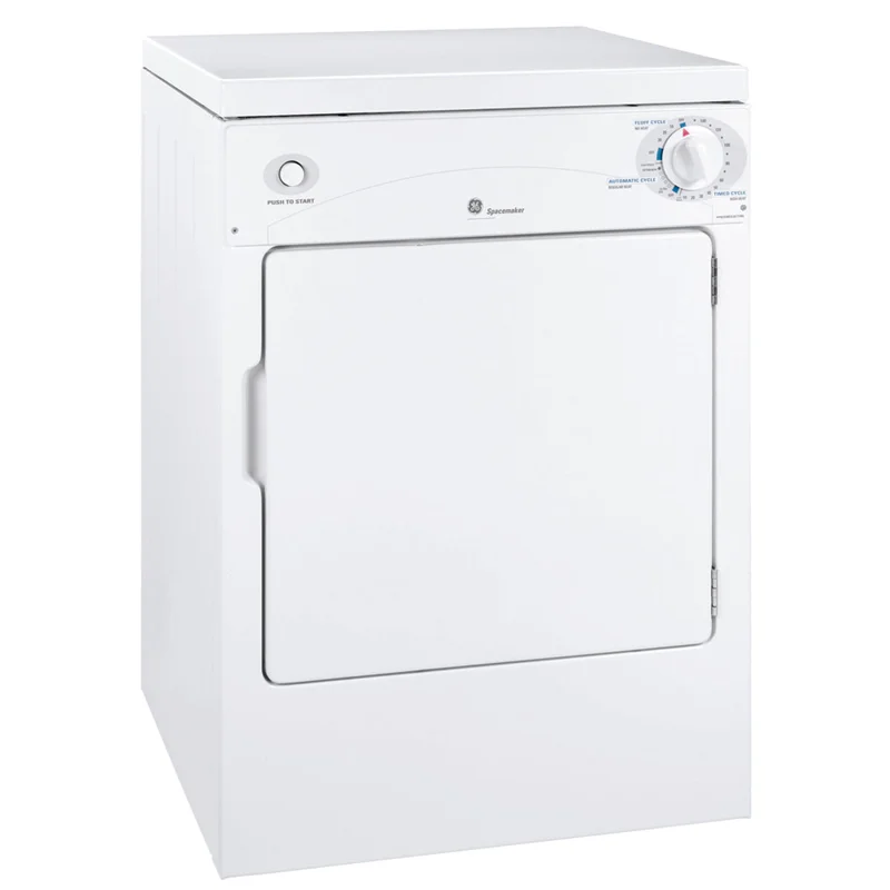 GE - 3.6 cu. Ft Electric Dryer in White - PSKP333EBWW White