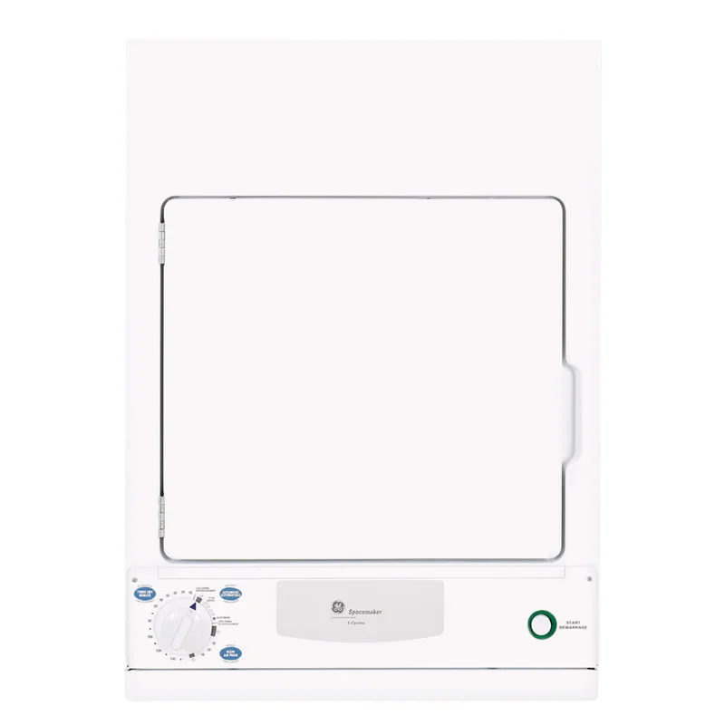 GE - 3.6 cu. Ft Electric Dryer in White - PSKS333EBWW White