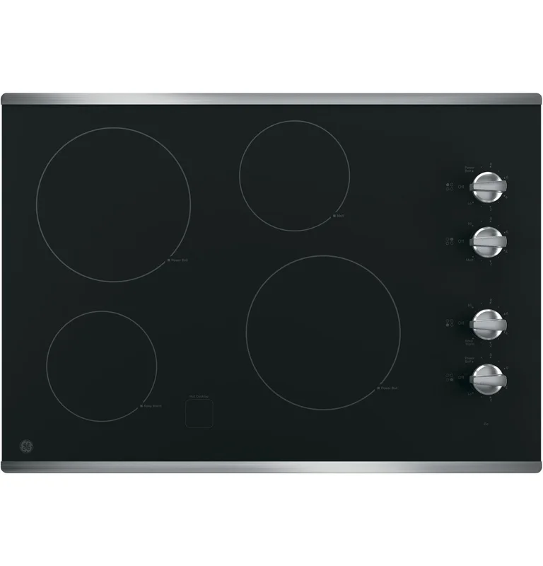 GE - 30 Inch Electric Cooktop in Black - JP3030SWSS Black