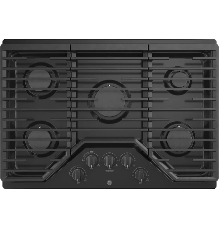 GE - 30 Inch Gas Cooktop in Black Stainless - JGP5030DLBB Black Stainless