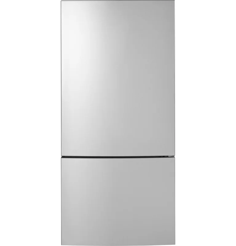 GE - 31.1 Inch 17.7 cu. ft Bottom Mount Refrigerator in Stainless - GBE17HYRFS Stainless