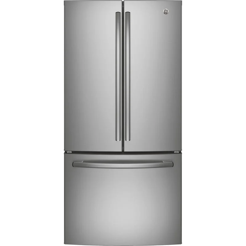 GE - 32.75 Inch 24.8 cu. ft French Door Refrigerator in Stainless - GNE25DYRKFS Stainless