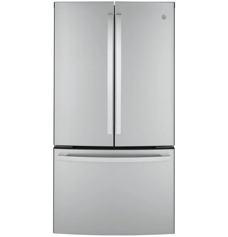 GE - 35.5 Inch 23.1 cu. ft French Door Refrigerator in Stainless - GWE23GYNFS Stainless