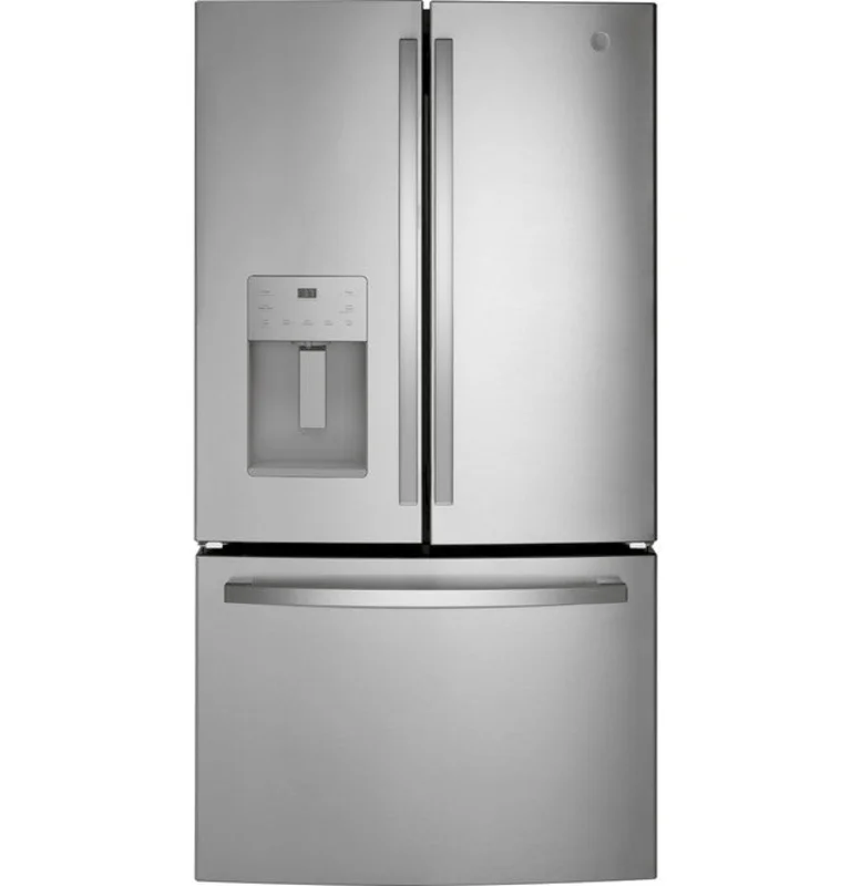 GE - 35.6 Inch 20.6 cu. ft French Door Refrigerator in Stainless - GYE21JYMFS None