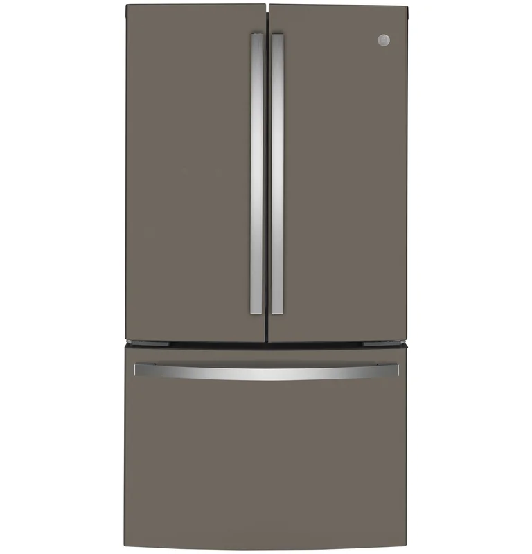 GE - 35.7 Inch 23.1 cu. ft French Door Refrigerator in Slate - GWE23GMNES Black Stainless