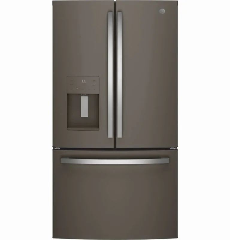 GE - 35.75 Inch 25.6 cu. ft French Door Refrigerator in Grey - GFE26JMMES None