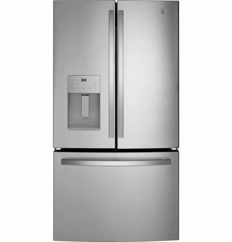 GE - 35.75 Inch 25.6 cu. ft French Door Refrigerator in Stainless - GFE26JYMFS Stainless