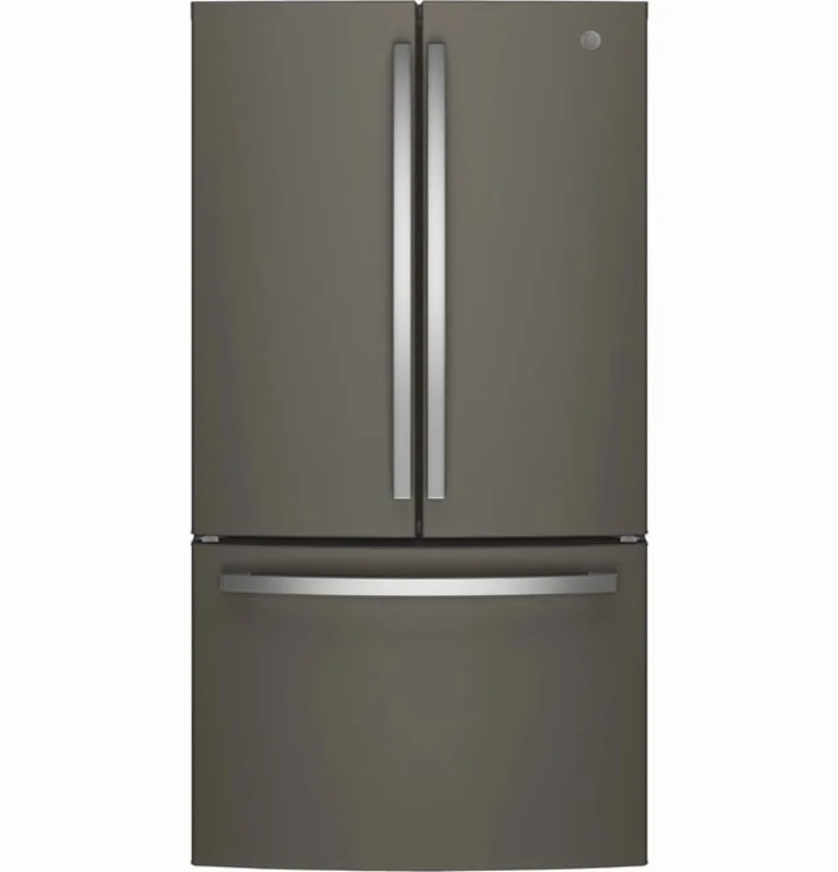 GE - 35.75 Inch 27 cu. ft French Door Refrigerator in Grey - GNE27JMMES Grey