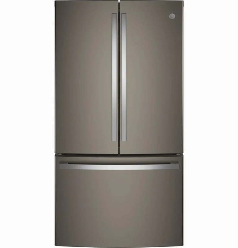 GE - 35.75 Inch 28.7 cu. ft French Door Refrigerator in Grey - GNE29GMKES Grey