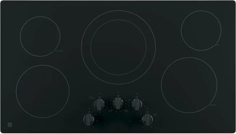 GE - 36.13 inch wide Electric Cooktop in Black - JP3036DLBB BLACK
