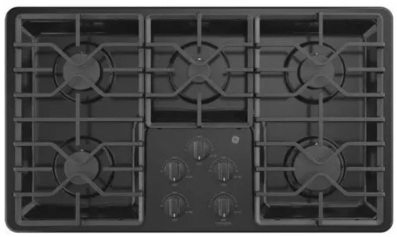 GE - 36 Inch Gas Cooktop in Black - JGP3036DLBB Black