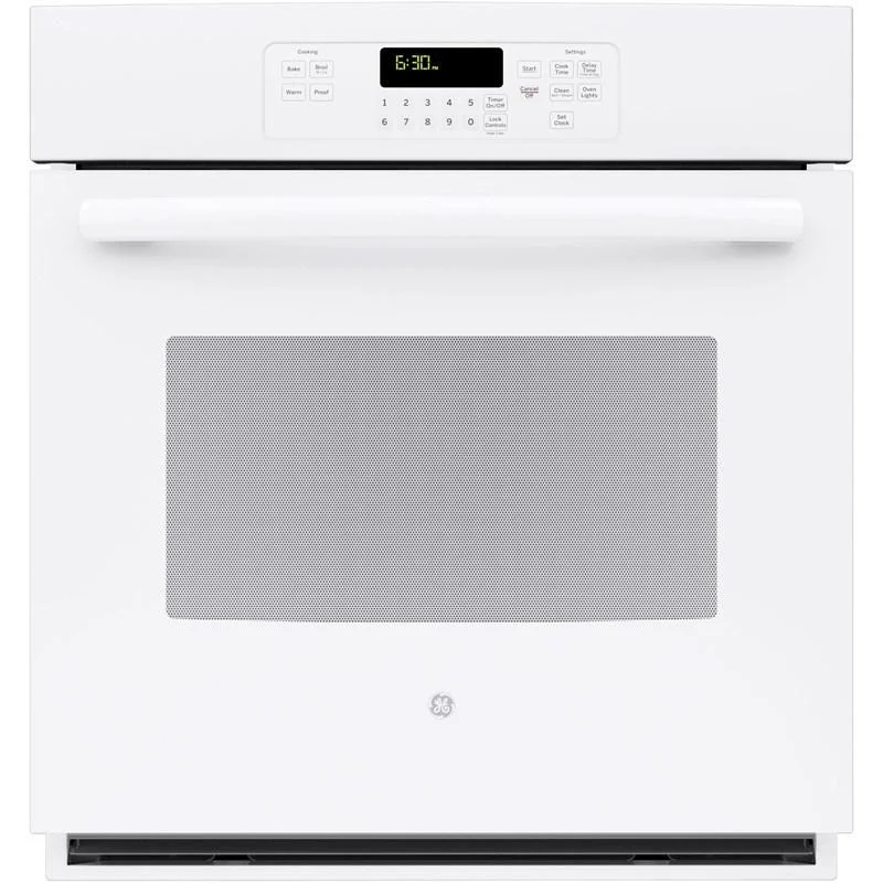 GE - 4.3 cu. ft Single Wall Oven in White - JCK3000DFWW White