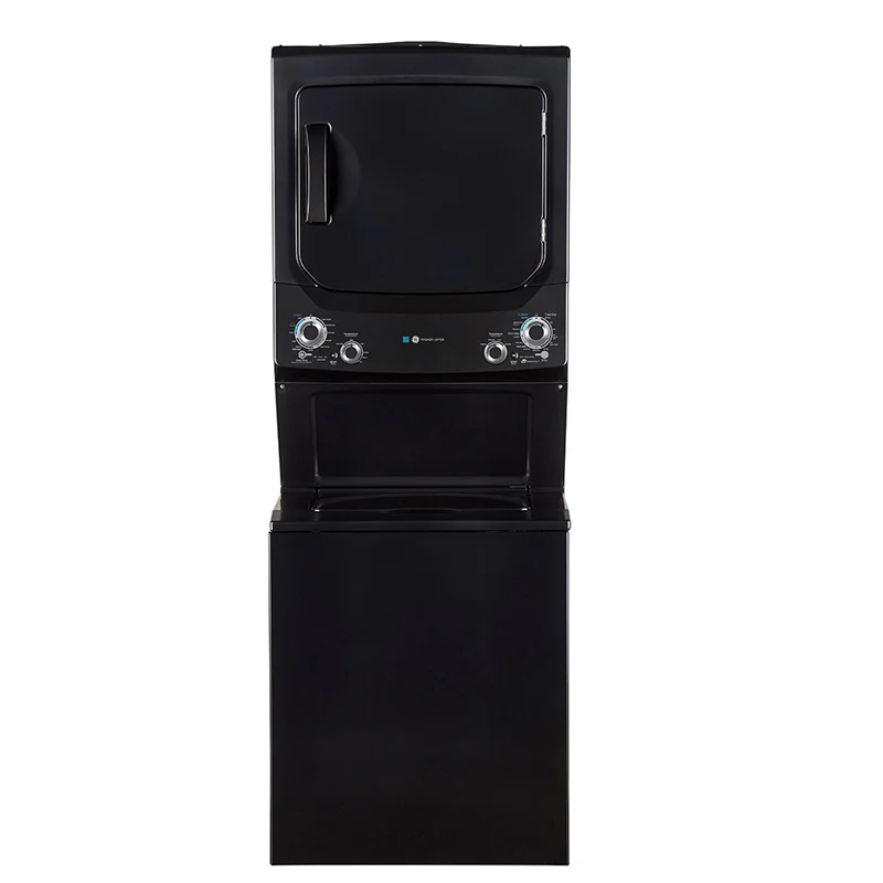 GE - 4.5 cu. Ft. Washer and 5.9 cu. Ft. Dryer Unitized Spacemaker Laundry Stacker - GUD37EEMNDG Grey