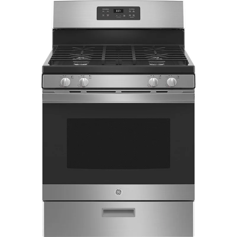 GE - 4.8 cu. ft  Gas Range in Stainless - JCGBS61RPSS Stainless