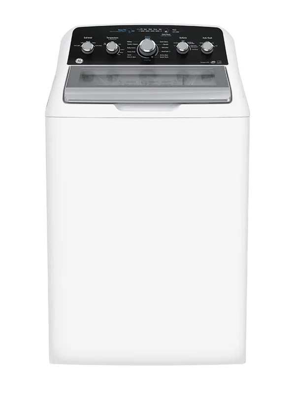 GE - 4.9 cu. Ft Top Load Washer with SmartDial Control in White - GTW491BMRWS White