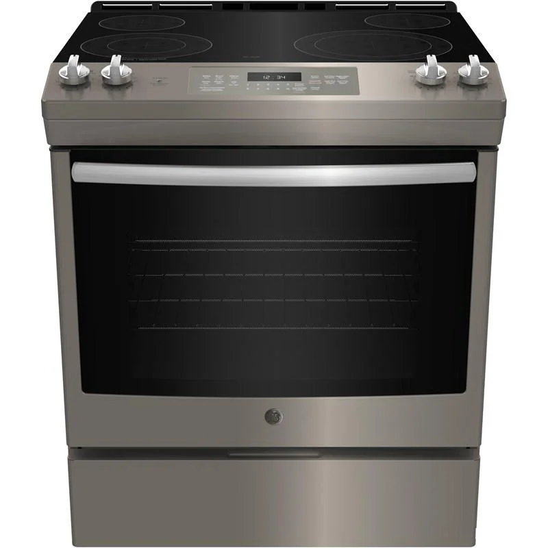 GE - 5.3 cu. ft Electric Range in Grey - JCS830EMES Grey