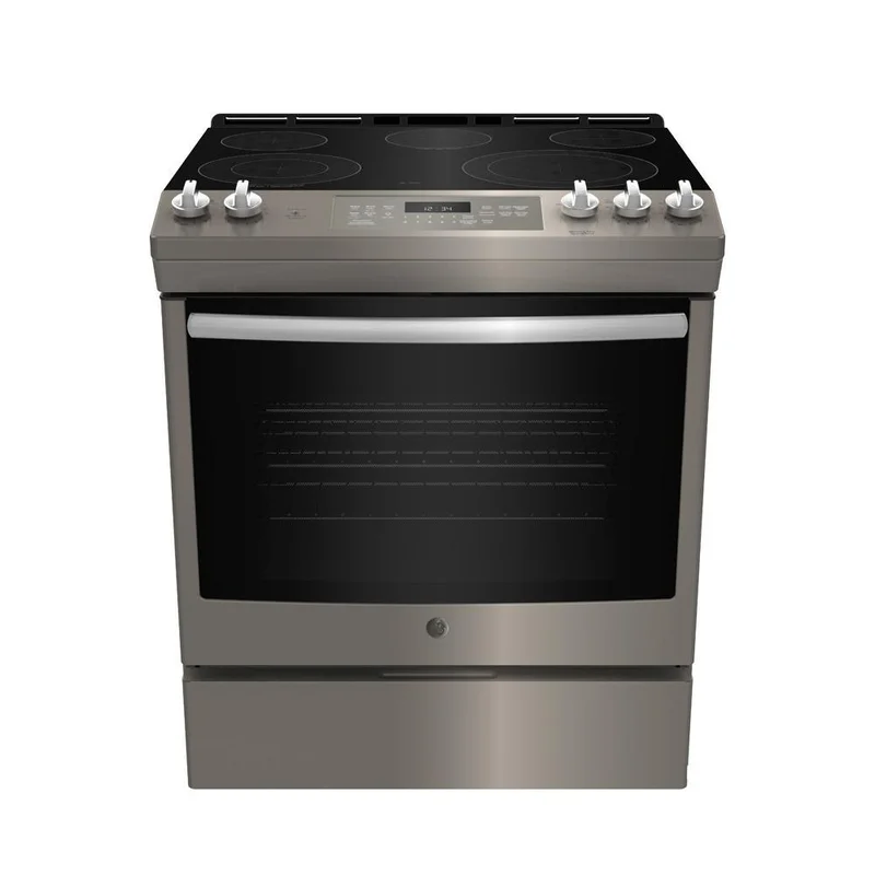 GE - 5.3 cu. ft Electric Range in Grey - JCS840EMES Grey