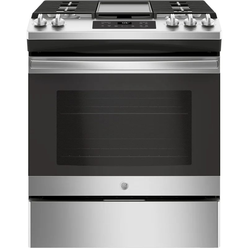 GE - 5.3 cu. ft Gas Range in Stainless - JCGSS66SELSS Stainless