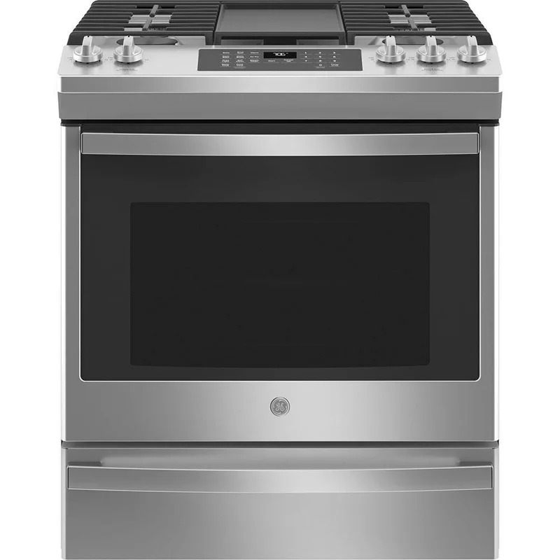 GE - 5.6 cu. ft Gas Range in Stainless - JCGS760SPSS Stainless