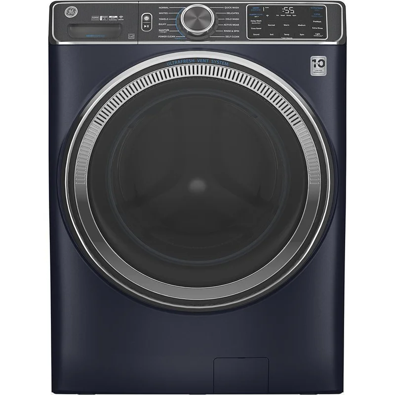 GE - 5.8 cu. Ft Front Load Washer in Blue - GFW850SPNRS Blue