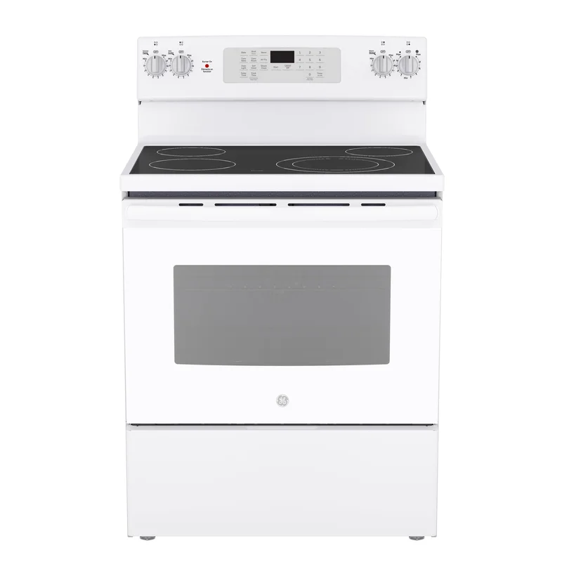 GE - 5 cu. ft Electric Range in Stainless - JCB830DVWW Stainless