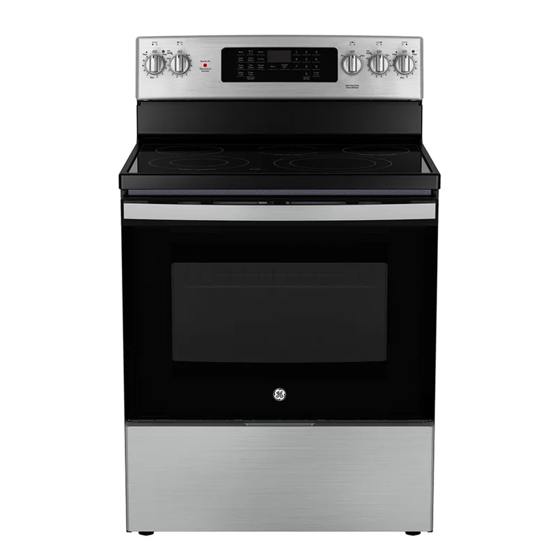GE - 5 cu. ft Electric Range in Stainless - JCB840STSS Stainless