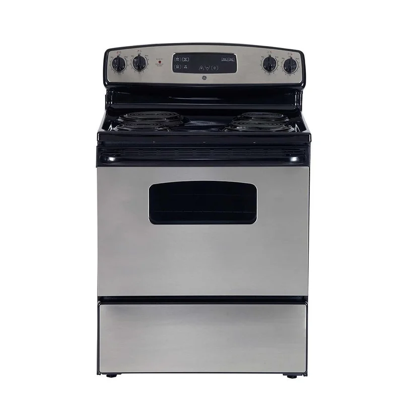 GE - 5 cu. ft Electric Range in Stainless - JCBS250SMSS Stainless