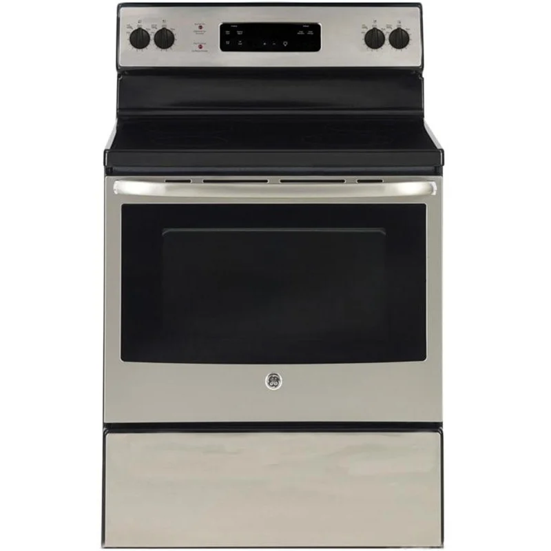 GE - 5 cu. ft Electric Range in Stainless - JCBS630SKSS Stainless