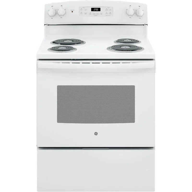 GE - 5 cu. ft Electric Range in White - JCBP240DMWW White