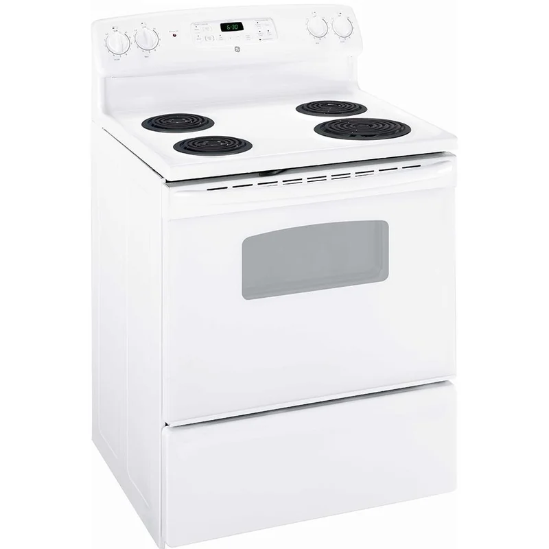 GE - 5 cu. ft Electric Range in White - JCBS250DMWW White